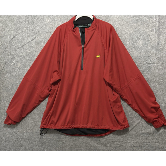 Masters Golf Bobby Jones Jacket Mens XXL‎ Red Pockets Lined Logo - Picture 1 of 9